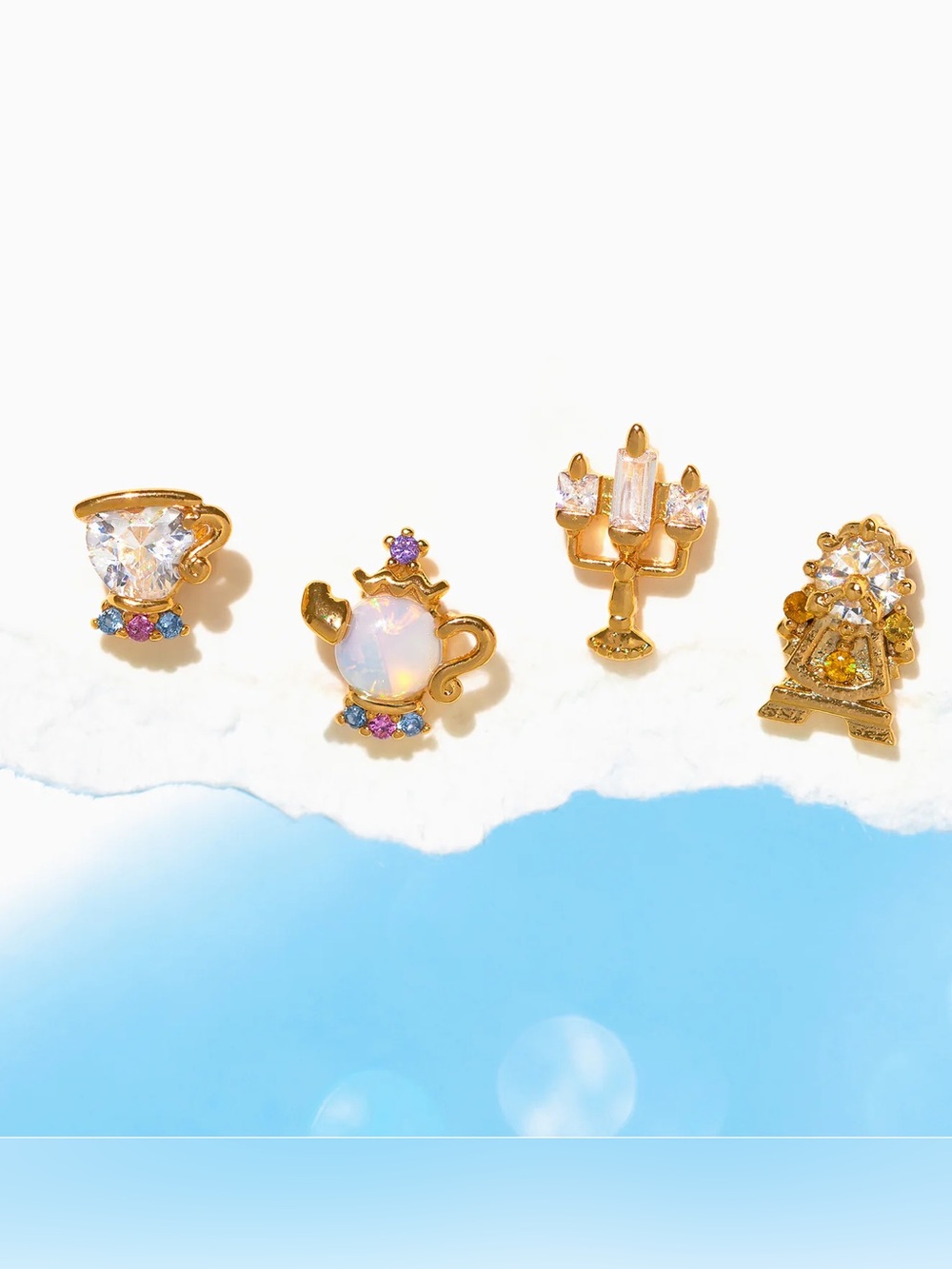 Girls Crew Be Our Guest Earrings Gold